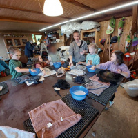 In der Filzwerkstatt